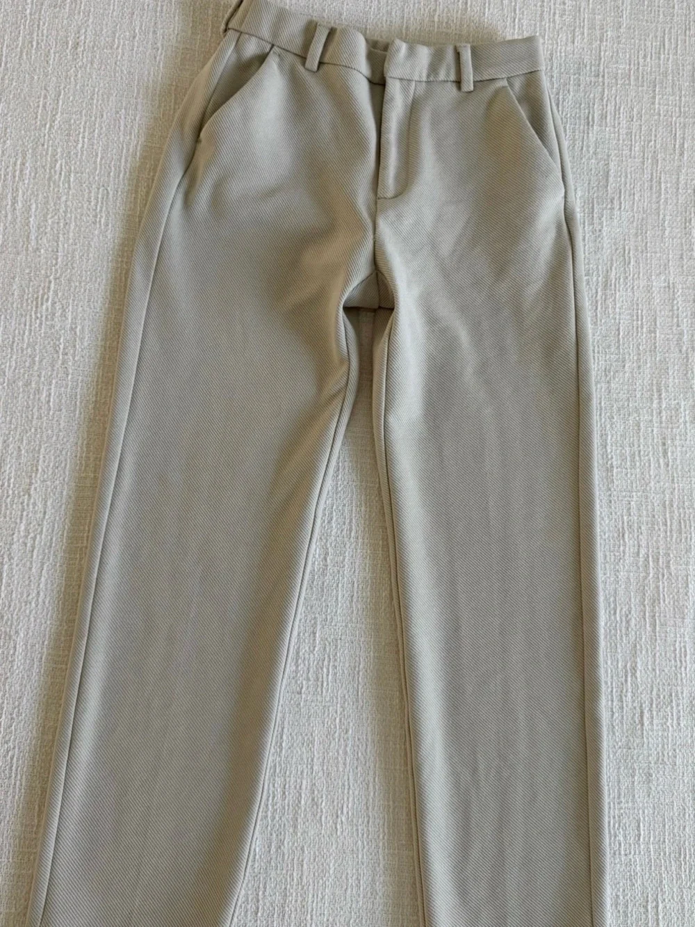 Boys Classic Straight-Leg Pants in Light Beige
